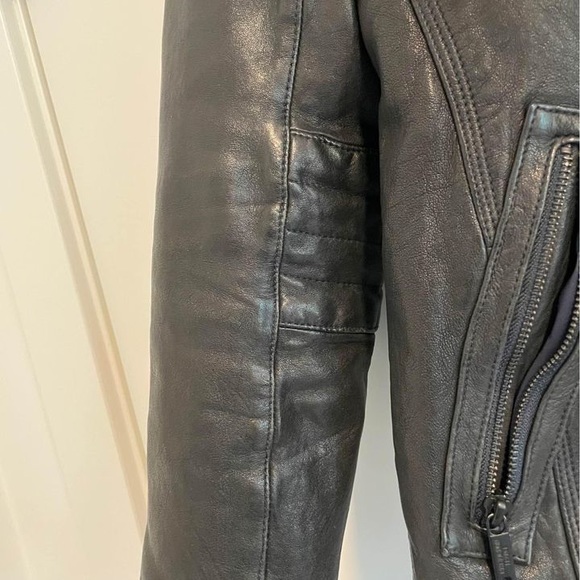 Chevignon men’s lamb skin jacket small SM midnight blue - Picture 3 of 7